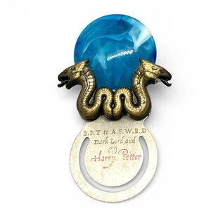 Harry Potter Metal Bookmark Twin Snake Blue Orb WBEI (S07) Official WB